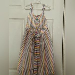Bonnie Jean, Size 6 kids, Pastel blue, green, yellow, orange, and pink dress